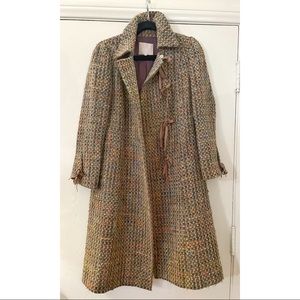 REBECCA TAYLOR TWEED LONG JACKET